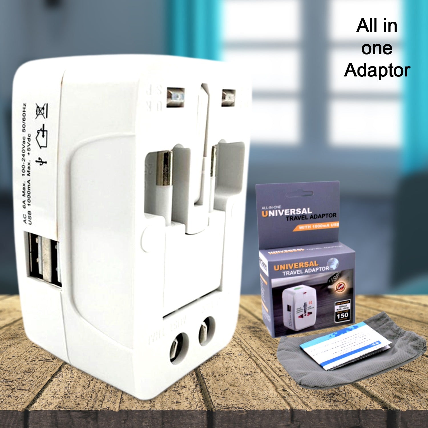 All-in-One Universal Worldwide Travelling AC Adaptor Plug (AU / UK / US / EU) International Power Charger Electric USB Power Plug Socket Adapter Converter (1 Pc) All-in-One Universal Worldwide Travelling AC Adaptor Plug (AU / UK / US / EU) International Power Charger Electric USB Power Plug Socket Adapter Converter (1 Pc)
